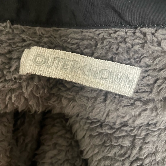 Outerknown fleece shirt jacket button snap grey - Picture 5 of 6